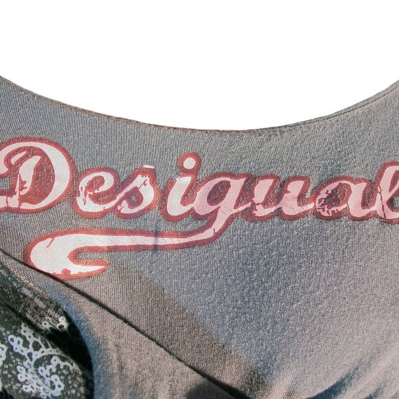 DESIGUAL Elba Asymmetrical Embroidered Mini Tank Dress S - Picture 9 of 9